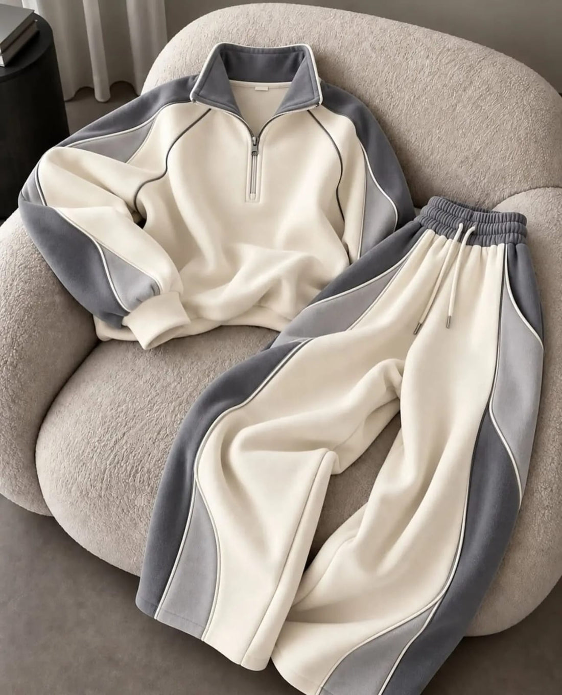Half-Zip Co-ord Set Grey