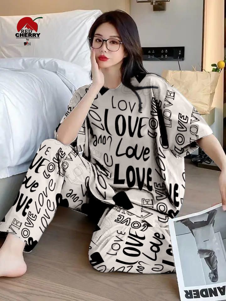 SR Skin Love Printed Night Suit