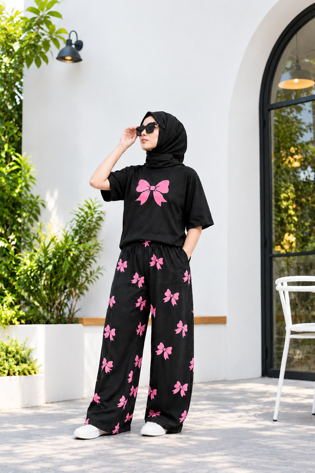 Black Bowknot Nightsuit