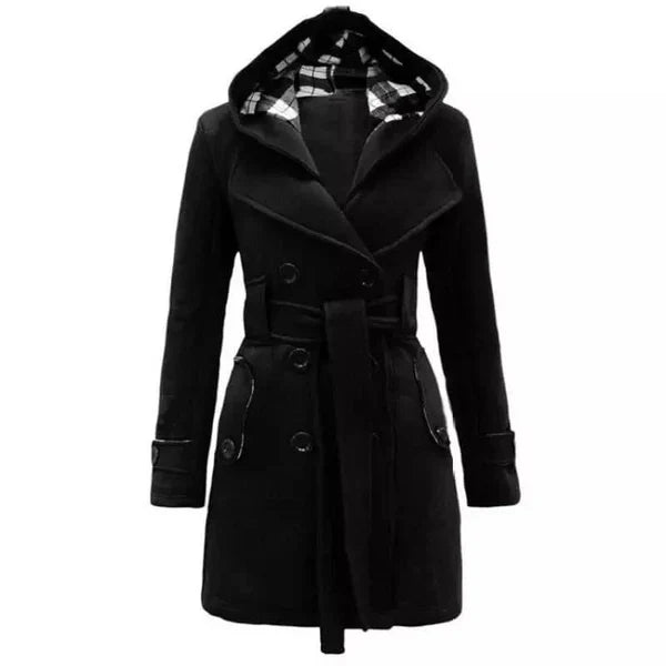 Lace Trim Trench Coat Style Jacket For Women