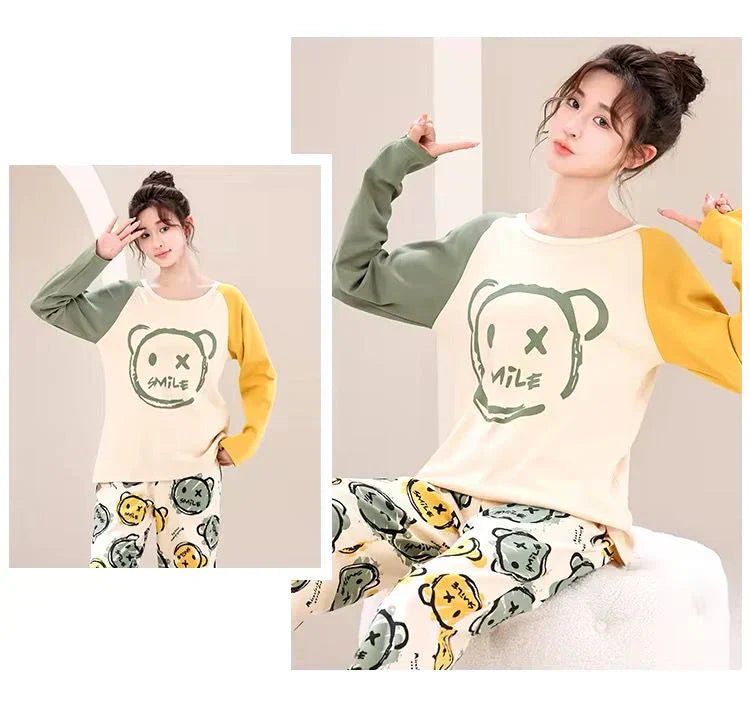 CREEP SMILE PRINTED PJ SUIT FULL SLEEVES