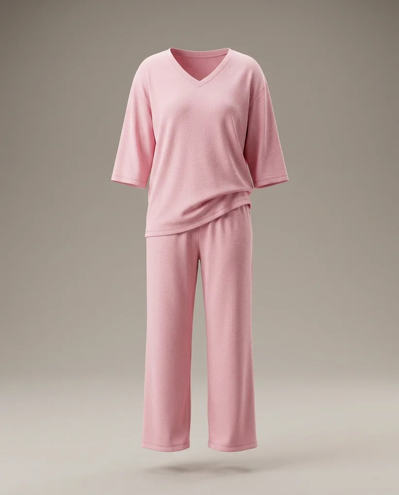 Pastel Pink Plain Plazo