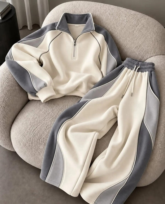 Half-Zip Co-ord Set Grey