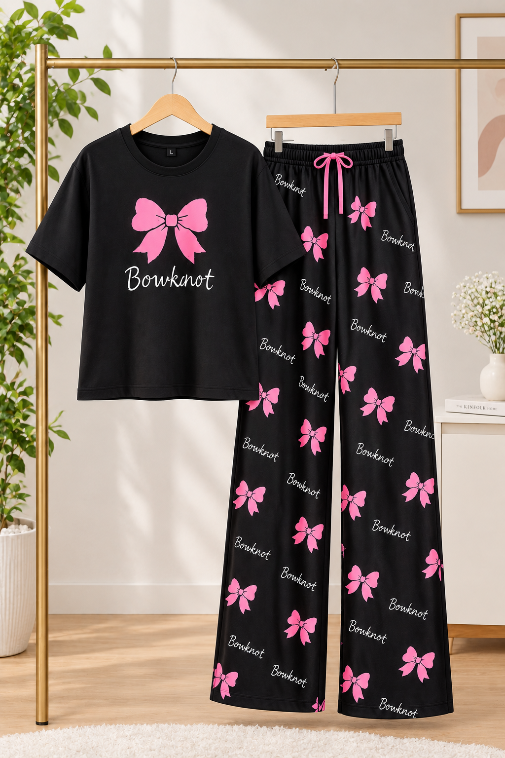 Black Bowknot Nightsuit